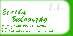 etelka bukovszky business card